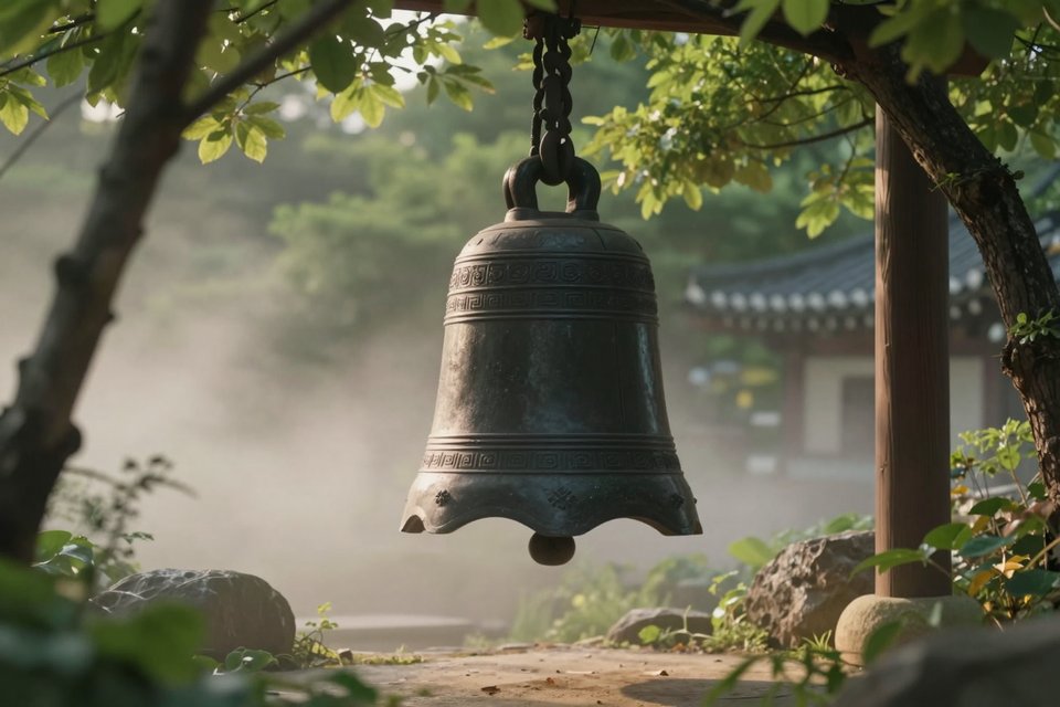 기 소리가 멈추고 찾아온 고요한 정원의 평온