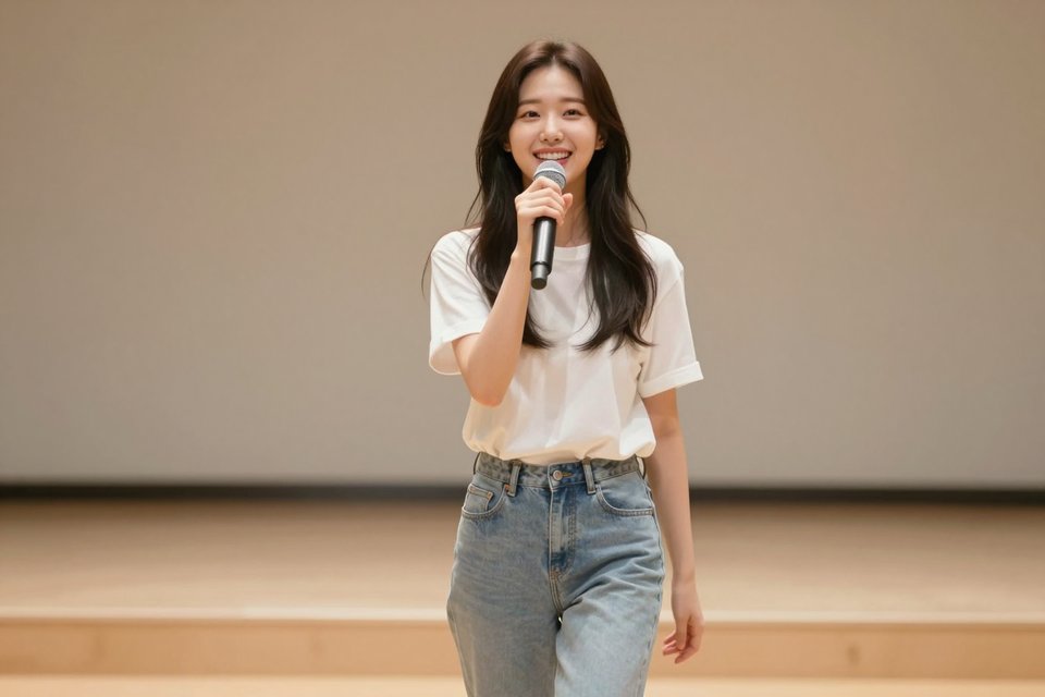 밝은 미소로 다가오는 아이돌