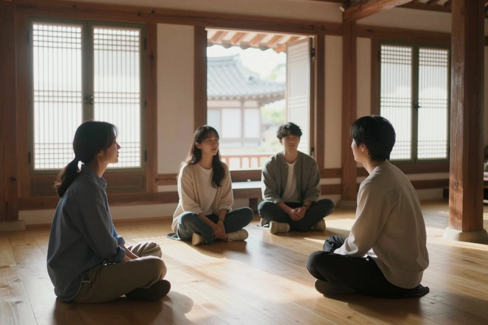 맑은 빛이 드는 집 안의 평화로운 공기