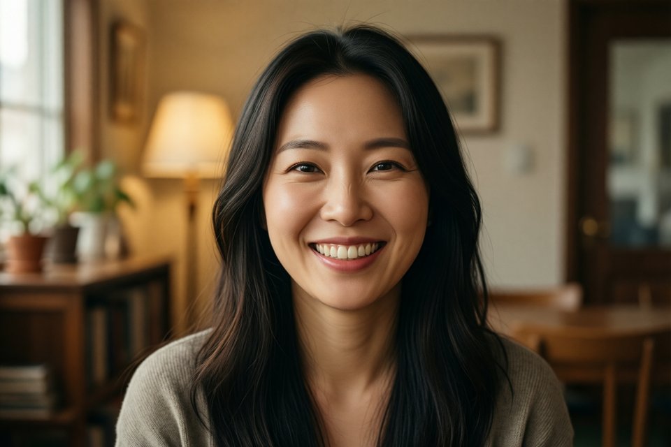 아내가 환하게 웃으며 바라보는 꿈