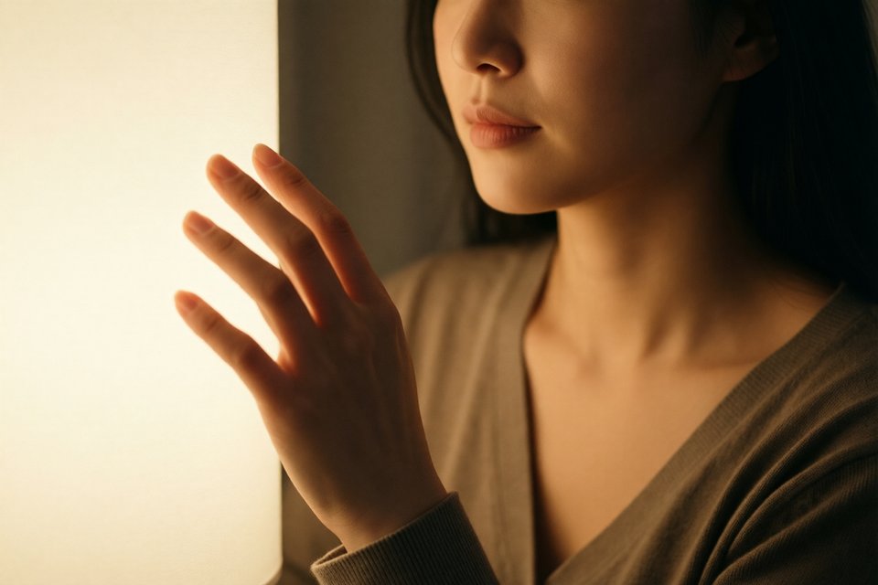 손끝에 닿은 따스한 흰빛의 온도